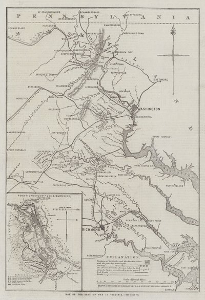 Map of the Seat of War in Virginia by John Dower